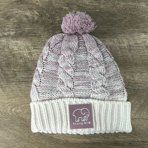 ivory ella sherpa/knit beanie